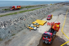 North Wales Fire and Rescue practice on Holyhead breakwater