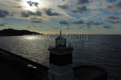 Holyhead breakwater lighthouse in low light