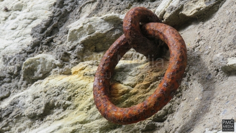 Iron ring set into stone wall