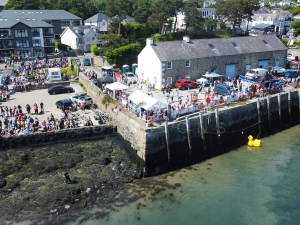 The 2023 Great Strait Raft Race finish line