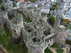 Conwy castle from the air