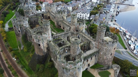 Conwy castle from the air