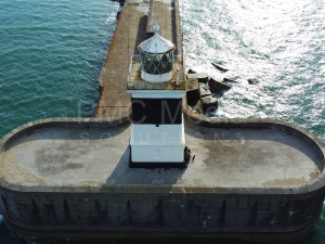 Holyhead breakwater lighthouse from the air
