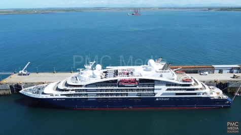 La Bellot cruise ship at Holyhead, taking on passengers.