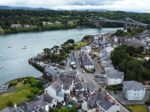 The Menai Bridge from Menai Bridge.