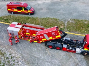 North Wales Fire and Rescue practice on Holyhead breakwater