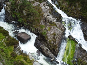 Ogwn Falls, Llyn Ogwen from the air