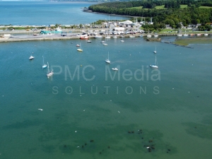 Porth Penrhyn in Bangor from the air