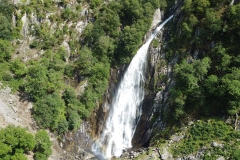 Aber Falls, with a rainbow.