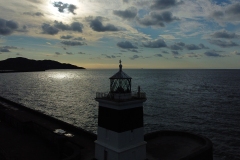 Holyhead breakwater lighthouse in low light