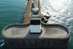 Holyhead breakwater lighthouse from the air