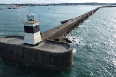 Holyhead breakwater lighthouse from the air