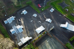 Caernarfon skatepark, looking down from the air