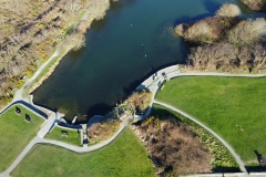 Holyhead breakwater country park from the air.