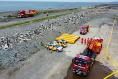 North Wales Fire and Rescue practice on Holyhead breakwater