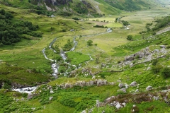 Looking down the Nant Ffrancon Pass