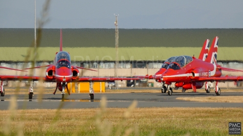 Red Arrows at RAF Valley Taxiing to Runway 13