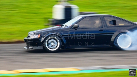 An Ae86 Levin drifting at Anglesey Circuit